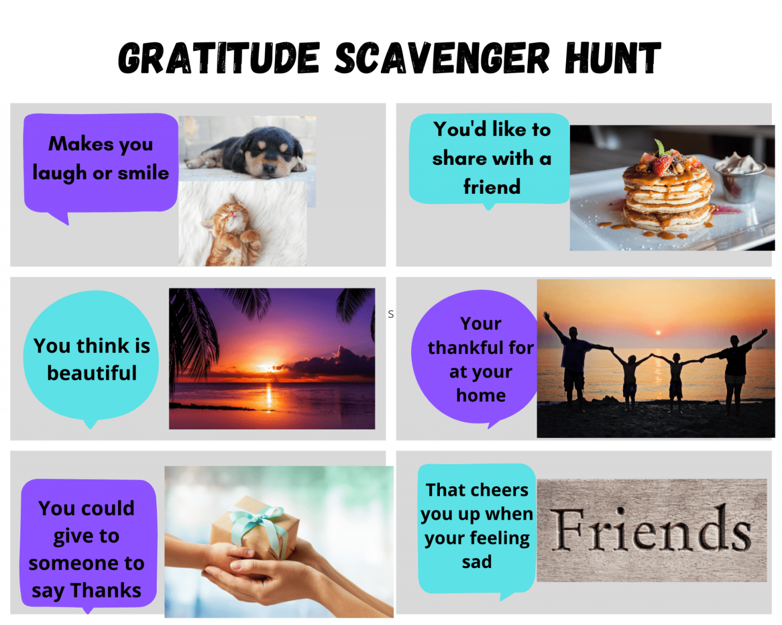 Canva Gratitude Scavenger Hunt. – Inia